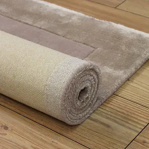 Sand Bordered Handmade Modern Wool Easy to clean Bedroom Dining Room And Living Room Rug-80cm X 150cm