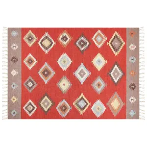 Cotton Kilim Area Rug 160 x 230 cm Multicolour LORUT