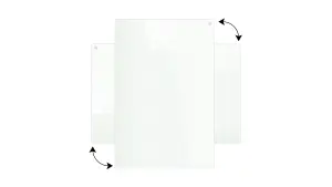 ALLboards Magnetic glass board 100x70 cm CLASSIC WHITE