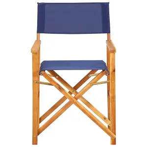 Berkfield Director's Chair Solid Acacia Wood Blue