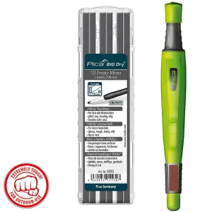 Pica BIG DRY Longlife Automatic Pro Trade Marker Pencil with 2B Graphite Refills