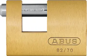 ABUS Mechanical - 82/70mm Monoblock Brass Shutter Padlock