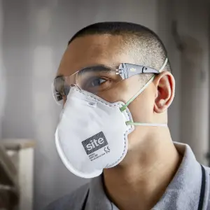 Site P1 Unvalved Disposable dust mask SRE435, Pack of 2