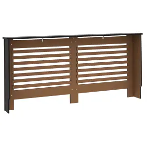 Berkfield Radiator Cover Black 172x19x81 cm MDF