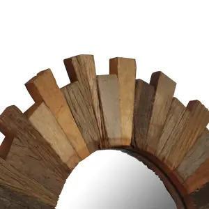 Berkfield Wall Mirror Solid Reclaimed Wood 70 cm