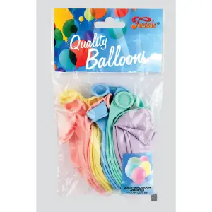 Fantasia Latex Pastel Balloons (Pack of 20) Multicoloured (One Size)