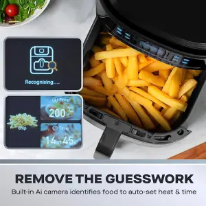 Daewoo Actuate AI Smart Air Fryer 8 Litre One Touch Cook LCD Display for 12 Presets & in-Camera Food ID