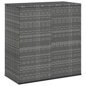 Berkfield Garden Cushion Box PE Rattan 100x49x103.5 cm Grey