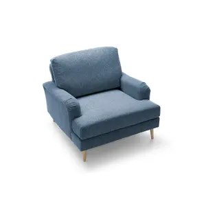 Harper Chenille Armchair Dark Blue