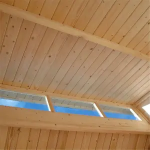 7 x 10 Skylight Shed With Lean To - Double Doors -19mm Tongue and Groove Walls, Floor + Roof