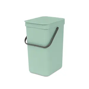 Brabantia Sort & Go Standard Jade green Plastic Bin - 12L Freestanding