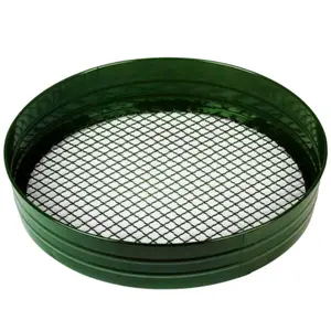 Large Garden Mesh Riddle Sieve Metal Strong Riddle for soil and potting shed sifting tool - 37cm - 12mm Mesh