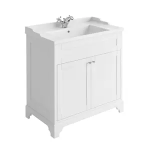 Croft 810mm Single Bathroom Vanity with Integrated Ceramic Basin White