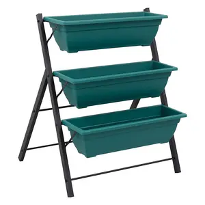 Woodside Drayton Metal Garden Planter - 3 Tier