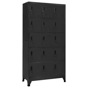 Berkfield Locker Cabinet Anthracite 90x40x180 cm Steel