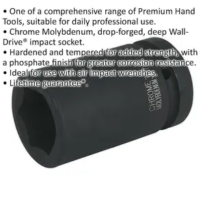 33mm Forged Deep Impact Socket - Durable Chromoly Wrench for Air Impact Wrenches