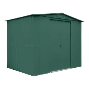 8 x 3 Premier Apex Metal Garden Shed - Heritage Green (8ft x 3ft / 8' x 3' / 2.5m x 1.0m)