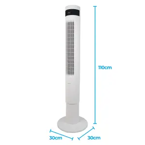 Igenix IGFD6043W Digital Tower Fan, 43 Inch, White