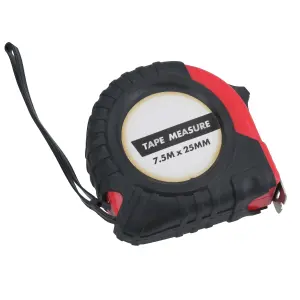 7.5 metre x 25mm Tape Measure Measuring Tape Rubber Coated mm Imperial