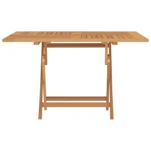 Berkfield Folding Garden Table 120x120x75 cm Solid Wood Teak