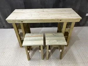 Garden potting table, multi purpose workbench (150cm + 2x chairs)