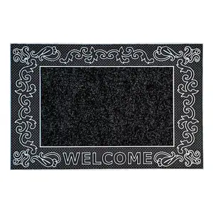 JVL Rico PVC Doormat 45x70cm - Scroll