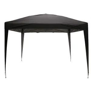 SunDaze 3x3M Black Pop Up Gazebo Tent Outdoor Garden Shelter Folding Marquee Canopy with Frame (No Side Panels)