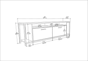 Decorotika Omar TV Stand TV Unit for TVs up to 72 inch