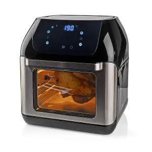 Air Fryer Mini Oven with Rotisserie, 12L, with 90 Minute Timer, 9 Pre-Set Programmes & Digital Display