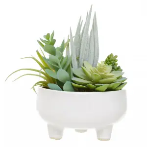 Fiori Mixed Succulents In Large Ceramic Pot Artificial Plant Foliage