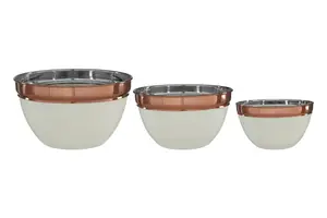 Interiors by Premier Prescott Small Cream & Copper Mixing Bowl