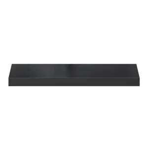 GoodHome Cusko Black Rectangular Floating shelf (L)60cm x (D)23.5cm