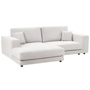 Corner Sofa LOFOTEN Off-White Fabric Right Hand