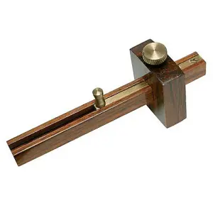 130mm Mini Mortice Gauge Lacquered Hardwood 2 Marking Spurs