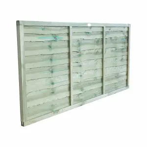 Grange Superior Vertical Trade Lap Panel - Pressure treated Timber - L4 x W182.8 x H90 cm - Green