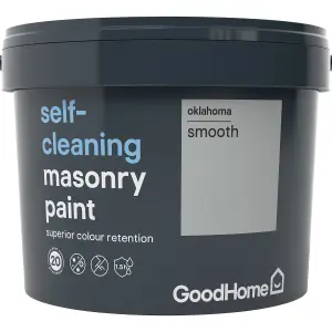 GoodHome Self-cleaning Oklahoma Smooth Matt Masonry paint, 10L Tub