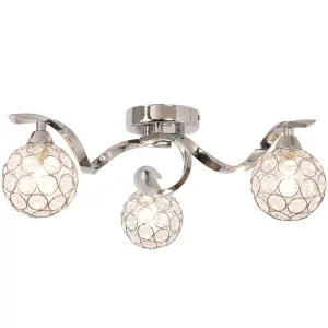 Zana 3 Light Semi Flush Ceiling Light