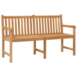 Berkfield Garden Bench 150 cm Solid Teak Wood