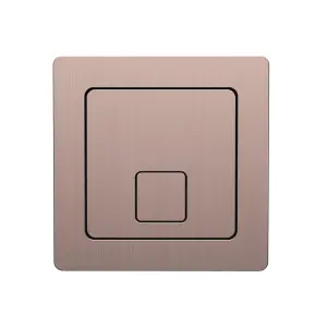 Side Entry Concealed Toilet Cistern WC with Dual Flush Square Brushed Bronze Push Button - Includes WRAS Internals & Pipe