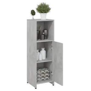 Berkfield Bathroom Cabinet Concrete Grey 30x30x95 cm Engineered Wood