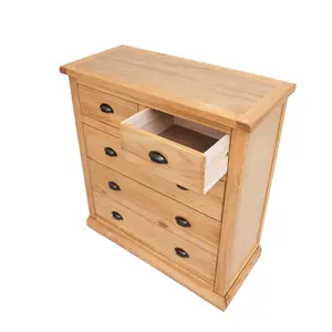 Lucca 5 Drawer Chest of Drawers Brass Cup Handle