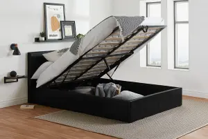 Birlea Berlin King Ottoman Bed Frame In Black