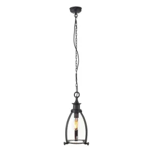 Metal Band Glass Ceiling Pendant Light - Bronze Finish - Requires 40W E27 GLS