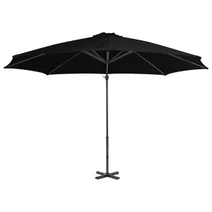 Berkfield Cantilever Umbrella with Aluminium Pole Black 300 cm