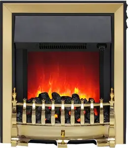 Fazer Inset Electric Fire Flare Finish: Brass