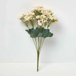 Homescapes Artificial Wild Daisy Cream Bouquet Flower, 46 cm