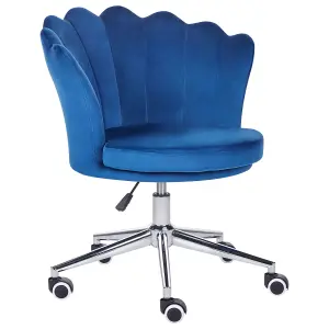 Beliani Glam Office Chair Blue MONTICELLO