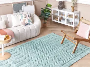 Cotton Area Rug 140 x 200 cm Mint SIRNAK