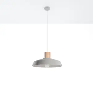 Afra Concrete Grey 1 Light Classic Pendant Ceiling Light