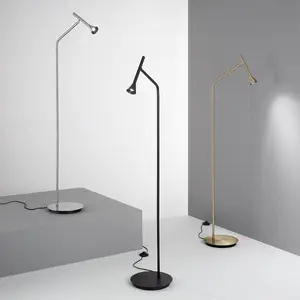 Luminosa Diesis Led Reading Task Floor Lamp Brass 3000K